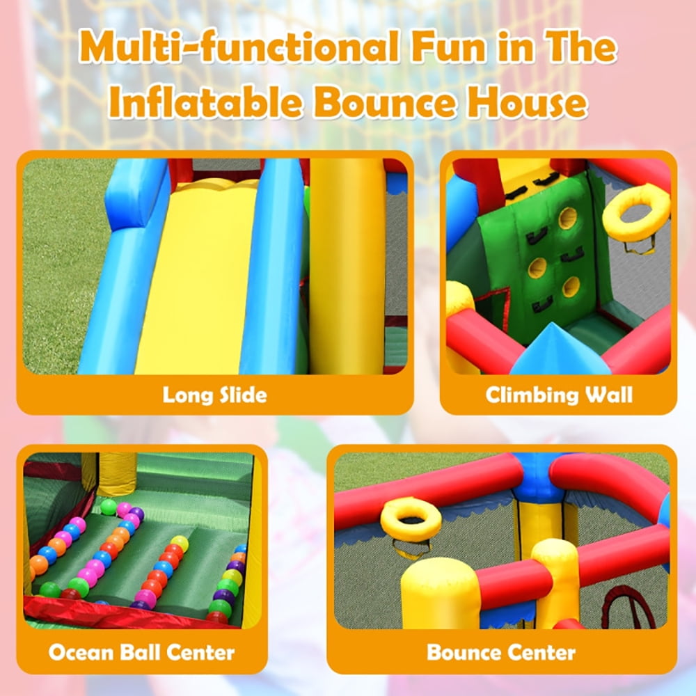 Aimee Lii Inflatable Bounce House Castle Jumper Moonwalk with Blower, Playhouse for Kids Outdoor
