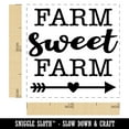 thumbnail image 2 of Farm Sweet Farm with Arrow and Heart Self-Inking Rubber Stamp Ink Stamper - Sky Blue Ink - Small 1 Inch, 2 of 7