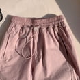 thumbnail image 5 of Bixock Toddler Girls Cargo Pants,Girls Sweatpants,Solid Color Pants Linen Cargo Pants Wide Leg Pants Long Pants, 5 of 6