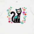 thumbnail image 4 of Inktastic Kitty Cat Floral Skull Dia De Los Muertos Girls Baby T-Shirt, 4 of 5