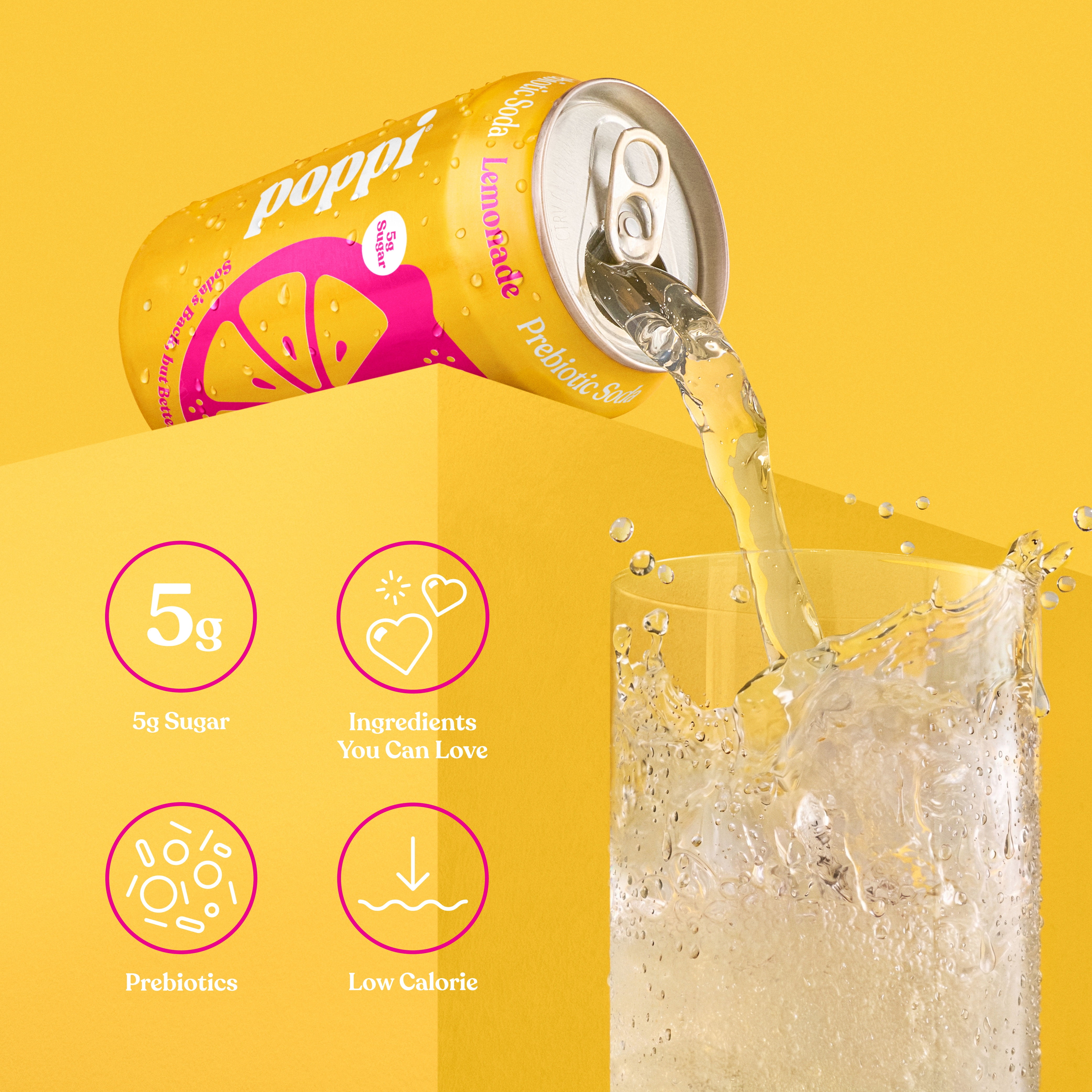 Poppi Prebiotic Soda, Bombshells Variety Pack, 12 oz, 12 Pack Cans