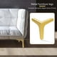 thumbnail image 4 of Paquete de 4, 15 cm de altura, ideal para actualizar gabinetes, sofás, sillas y otomanas, patas de muebles con forma de triángulo dorado, 4 of 5
