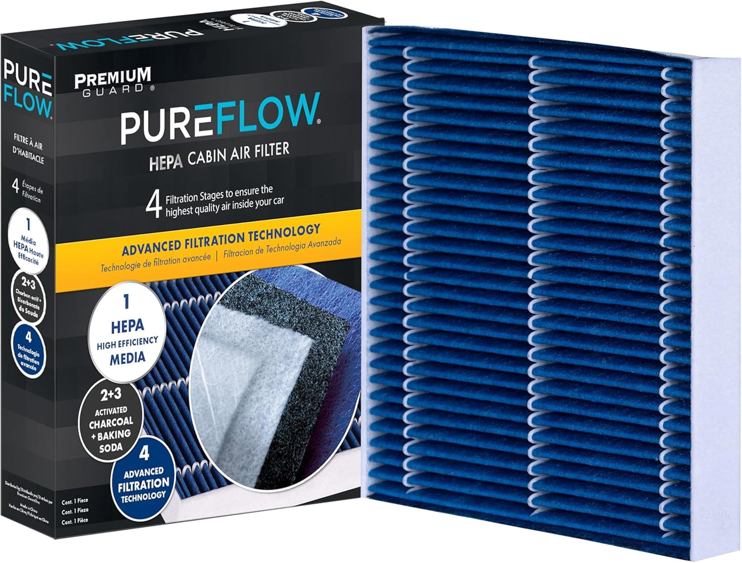 PureFlow HEPA Cabin Air Filter PC5530HX | Fits 2016-2024 Nissan NP300, 2011-2025 Mitsubishi Outlander Sport, 2018-2025 Eclipse Cross, 2011-2025 RVR, 2021-2024 Nissan Frontier