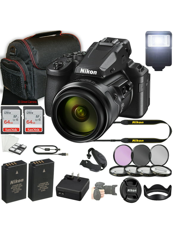 Nikon COOLPIX P950 16MP 83x Optical Digital Point and Shoot Camera + 128GB Memory + Case + Filters + 3 Piece Filter Kit + More (24pc Bundle)