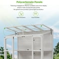 thumbnail image 5 of Mintazer 78" Walk-In Greenhouse, Outdoor Plant Gardening Greenhouse with 4 Independent Skylights & 2 Folding Middle Shelves, White, 5 of 17