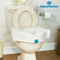 Aquasense 3Way Raised Toilet Seat, White, 4"