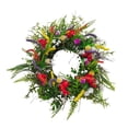 thumbnail image 4 of Corona de flores silvestres, corona de puerta al aire libre, decoración de pared, escaleras, ventana, corona artificial, decoración interior del hogar, 4 of 9