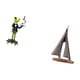 thumbnail image 5 of Estatua de rana camarero, decoración de barco de vela, escultura de animal, estatua de , figura decorativa creativa, adorno de mesa para chimene, 5 of 8