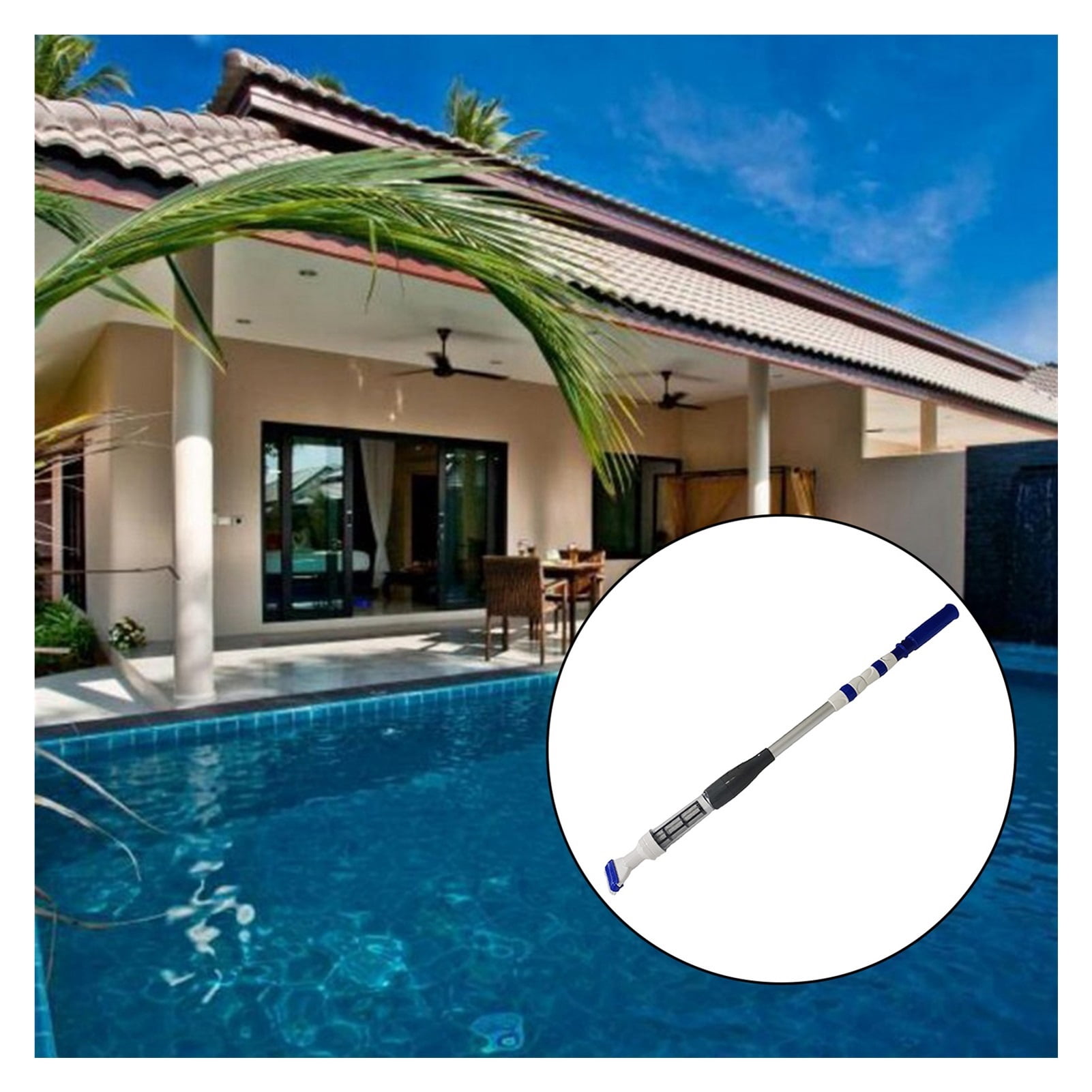 Aluminum Handheld Pool Vacuum Telescoping Handle Pole Battery Operated ,Great Suction Power