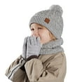 thumbnail image 2 of Girl Winter Hat Gloves Scarf Set, Children Beanies Hats Warm Lined Beanie for 3-10 Years Boys Girls, 2 of 9