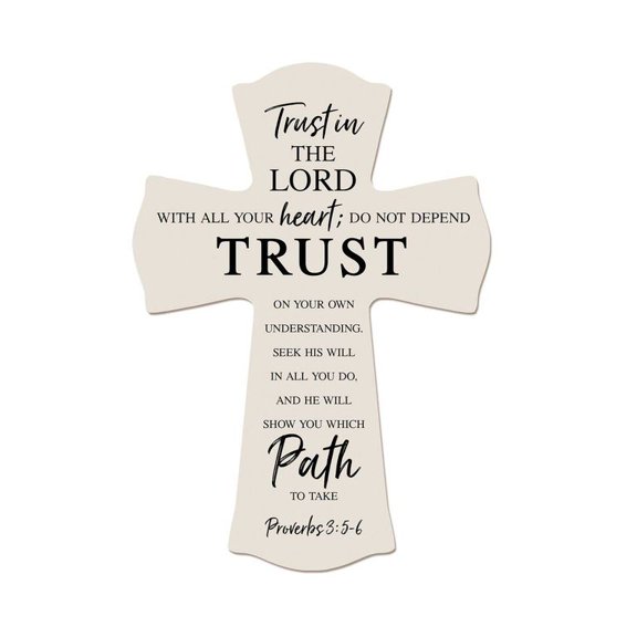 LifeSong Milestones 8x11.25in Black Wall Cross_Trust In The Lord