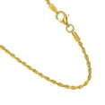thumbnail image 3 of JewelStop 10k Solid Yellow Gold 1.5 mm Diamond-cut Rope Chain, Lobster Claw Clasp - 24 Inches, 3.8gr., 3 of 5