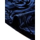 thumbnail image 5 of Allegra K Women's Dots Prints Velvet Burn-Out Long Puff Sleeve Blouse XL Blue-Floral, 5 of 5