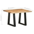thumbnail image 4 of vidaXL Coffee Table with Live Edges 60x60x40 cm Solid Acacia Wood, 4 of 5