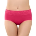thumbnail image 1 of Aayomet Culotte Sans Couture pour Femmes en Coton Pur Anti-Fuite Menstruelle (Rouge Melon D\'eau, TG), 1 of 4