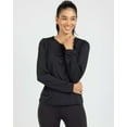 thumbnail image 5 of Real Essentials 4-Pack: Women's Dry-Fit Long-Sleeve V-Neck Athletic Workout Shirt (Available in Plus Size), 5 of 6