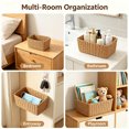 thumbnail image 6 of AWAYTR Hand Woven Storage Baskets 4 Pack, Multi Size Rectangular Organizer Bins for Bathroom Bedroom Home Organization, 6 of 8