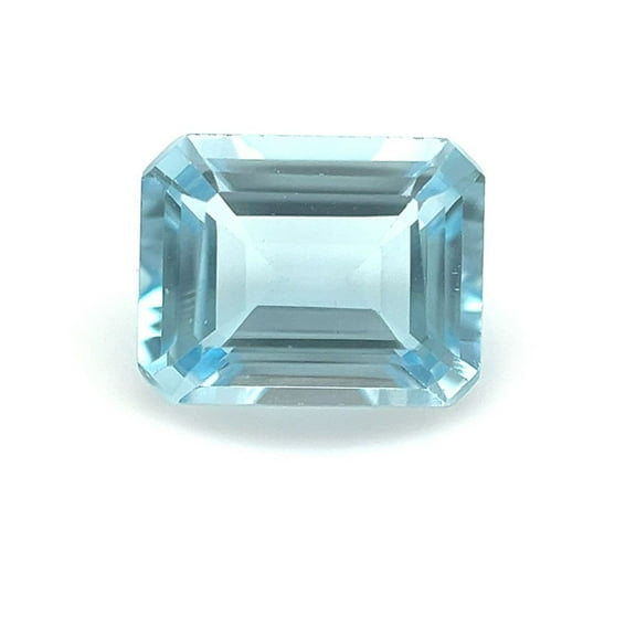 Certified Natural 2.5 Carat Sky Blue Topaz Emerald Shape Step Cut 9x7 mm Loose Gemstone December Birthstone