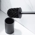 thumbnail image 2 of Escobilla de baño negra y soporte corto para escobilla de baño, soporte para escobilla de baño independiente, escobilla de aluminio para baño, 2 of 5