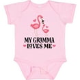 thumbnail image 3 of Inktastic Gramma Loves Me Girl Flamingo Girls Baby Bodysuit, 3 of 5