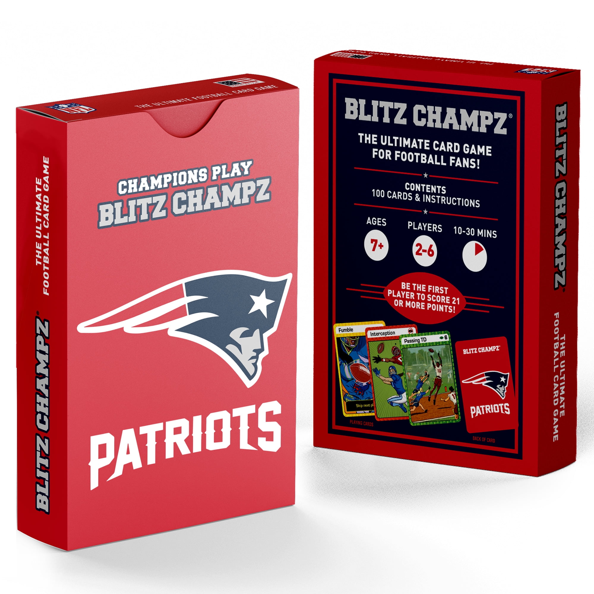 Blitz Champz New England Patriots Card Game, Family Game for Adults & Kids, Easy-To-Learn Party Game
