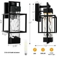 thumbnail image 3 of Modern Motion Sensor Outdoor Wall Lights 2 Pack 15" Exterior Wall Sconce Waterproof Porch Light, 3 of 7