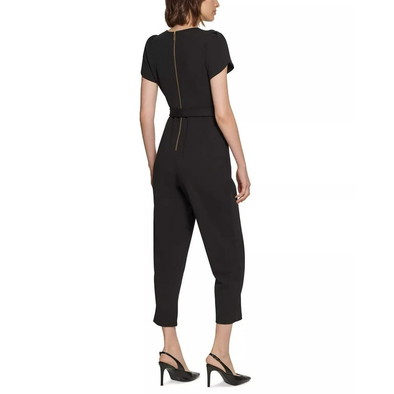 Calvin Klein Women's Tulip Sleeve Jumpsuit, Black, 2 : : Clothing,  Shoes & Accessories