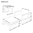 thumbnail image 6 of Outdoor Lounge Set with Chair & Ottoman | Ideal for Patios, Balconies & Gardens | Premium Weather - Resistant Acacia Wood | Plush Cushions for Comfort, 6 of 6