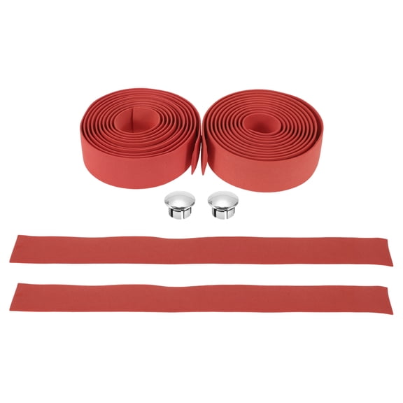 Bike Handlebar Tape Non-Slip Bicycle Handlebar Grip Tape Red 1 Pair