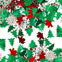 CoreLiving Christmas Glitter & Christmas Sequins, Ornament Filler & Christmas Confetti for Crafts, Shiny Metallic Foil Sequins Set for Table Decoration, Christmas & New Year Party Supplies