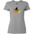thumbnail image 3 of Inktastic Funny Goldfish with Shark Fin Women's T-Shirt, 3 of 5