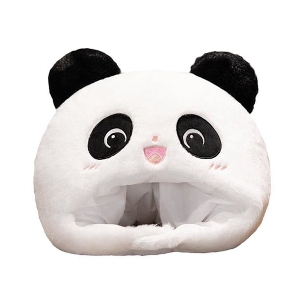 Sombrero de Panda de dibujos animados, tocado, novedad, gorro suave y cálido, tocado para vestir, tocado para vacaciones, accesorios de Halloween,