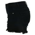 thumbnail image 4 of vigerkar Women's Frayed Denim Shorts Sexy Mini Hot Pants Cut Off Ripped Hole Booty Shorts Jeans Clubwear (Black, L), 4 of 7