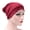 Wine Red, variant on Women Ladies Solid Color Indian Style Turban Hat Slouchy Beanie Caps Elastic