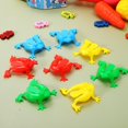 thumbnail image 2 of 16 piezas de rana saltadora de juguete para presionar con los dedos, ranas saltarinas de plástico, juguete de rana que rebota para regalos de fiesta de cumpleaños para niños (color aleatorio), 2 of 5