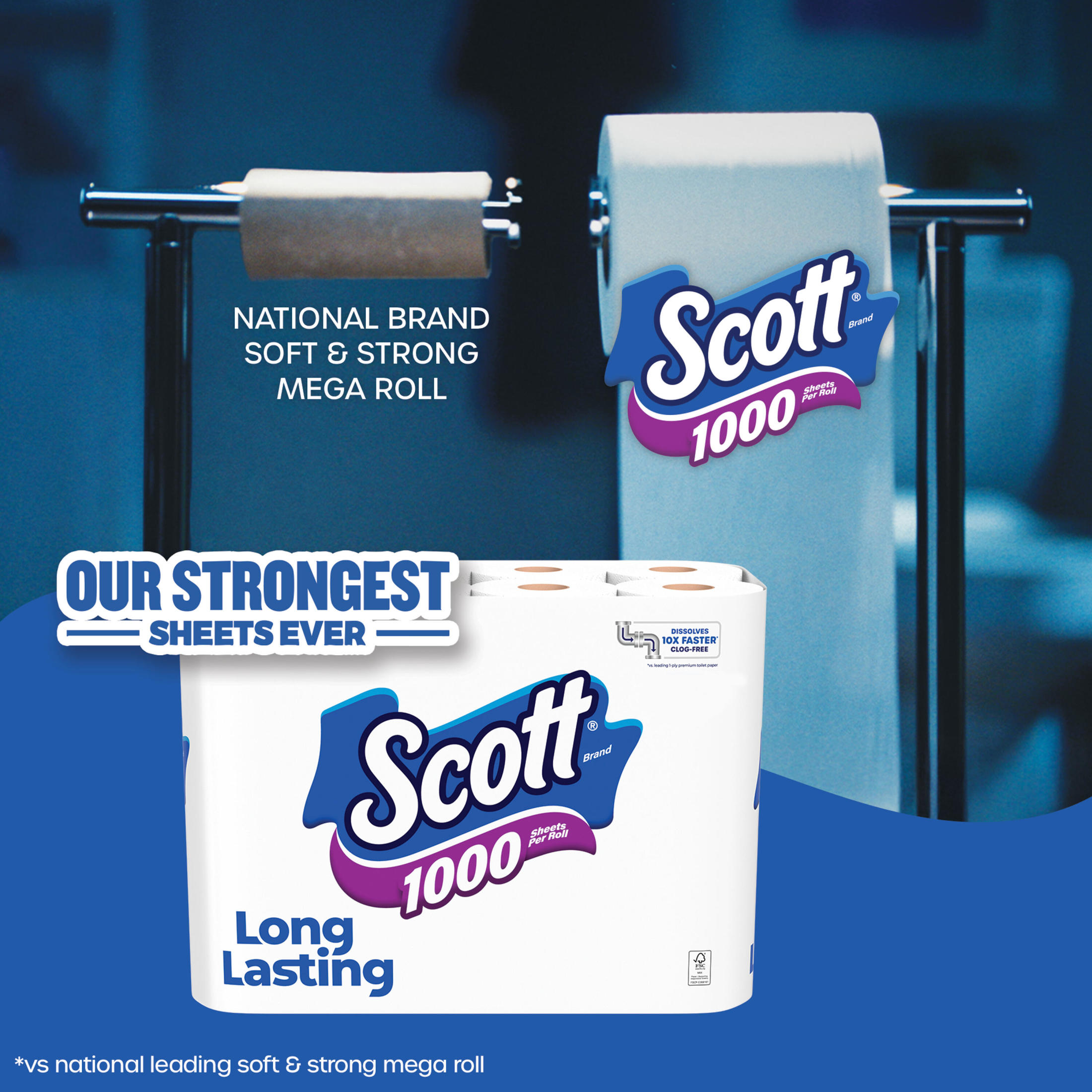 Scott 1000 Toilet Paper, 12 Rolls, 1000 Sheets per Roll photo 4