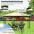 thumbnail image 4 of Costway 10' x 10' Patio Canopy Gazebo Outdoor 2-Tier Steel Tent Heavy-Duty L-Shaped Beige, 4 of 9