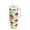 Cute Mushroom Pattern with Daisies, variant on 30 oz Insulated Stainless Steel Tumbler Double Wall Stainless Steel Tumbler with 2-Way Drinking Snowflake and Feather Pattern