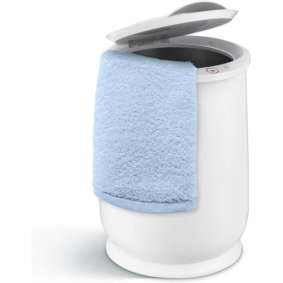 S AFSTAR Towel Warmer, 21L Large Towel Warmer Bucket with Flip-Top Lid, Fragrance Holder, Auto Shut Off, Towel Warmers for Bathroom, Spa, Fits up to Two 40" x 70" Towels Bathrobes Blankets (White)