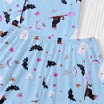 thumbnail image 6 of SIYUDAN Toddler Halloween Pajamas Kids Ghost Pumpkin Print Satin Pajamas for Girls Short Sleeve Button Down Nightwear with Shorts Set 4-5 Years Pajamas Girls, 6 of 7