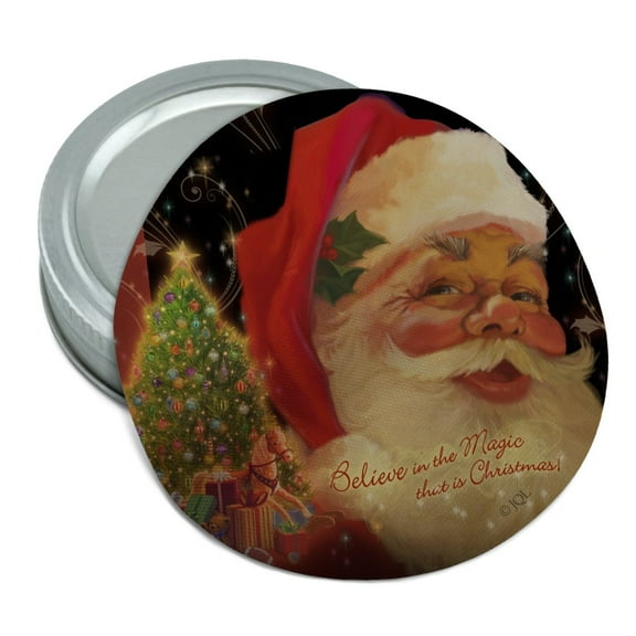Christmas Holiday Believe in the Magic Round Rubber Non-Slip Jar Gripper Lid Opener