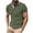 Mens Shirt Army Green, variant on Big and Tall Summer Mens Turn Down Collar Button Up Shirt Short Sleeve Pocket T-Shirt Fathers Day Gift