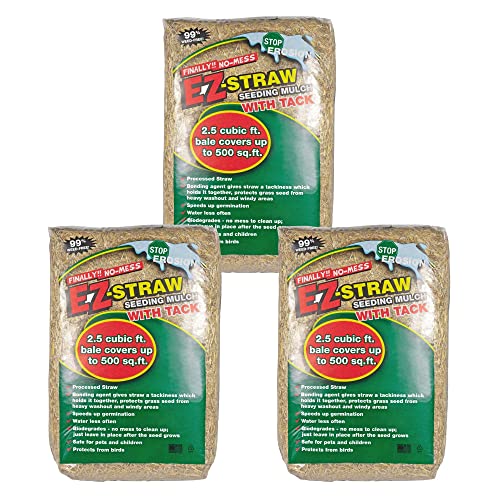 EZStraw Seeding Mulch with Tack Biodegradable Organic Processed