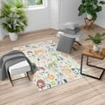 thumbnail image 1 of Video Games Turkish Area Rug, Monochrome Sketch Gaming Design Racing Monitor Device Gadget Teen 90's, Soft Carpet for Living Room Decor with Distressed Look, 5.2' X 7.6', Avocado Green, by Ambesonne, 1 of 4