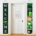 thumbnail image 7 of XEOVHV St Patricks Day Porch Sign Green Welcome Door Banners, Garage Banner, Hanging St Patricks Day Decorations Outdoor Indoor Decor Wall Front Door Yard Signs, 7 of 7