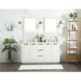 thumbnail image 6 of Elegant Decor Blake 60" Aluminum Alloy MDF Double Bathroom Vanity in White, 6 of 8