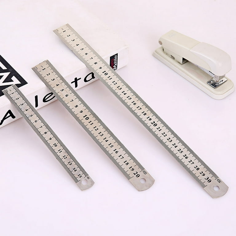 Ruler Metal Straight Edge Ruler Stainless Steel Ruler 6 Inch Ruler 2 Pack -  15Cm 