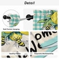 thumbnail image 5 of Summer Lemon Tier Curtains, Spring Bees Turquoise Plaid Light Filtering Kitchen Curtains, 2Pcs Rod Pocket Half Window Treatments Panels for Sink Cafe Cabinet Camper 27.5x36 Inches, 5 of 9