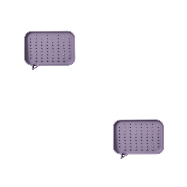 Yuarrent Soporte de silicona para baño, ducha antideslizante, de almacenamiento, encimera, caja de drenaje de reutilizable, bandeja Violeta 2piezas Yuarrent CBP285078