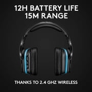 Logitech G935 Wireless Gaming RGB Headset, 7.1 Surround Sound, DTS Headphone:X 2.0, 50 mm PRO-G Drivers, 2.4 GHz Wireless, Flip-to-Mute Mic, PC